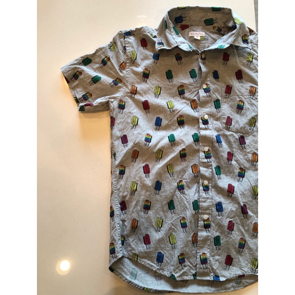 Popsicle graphic button down
